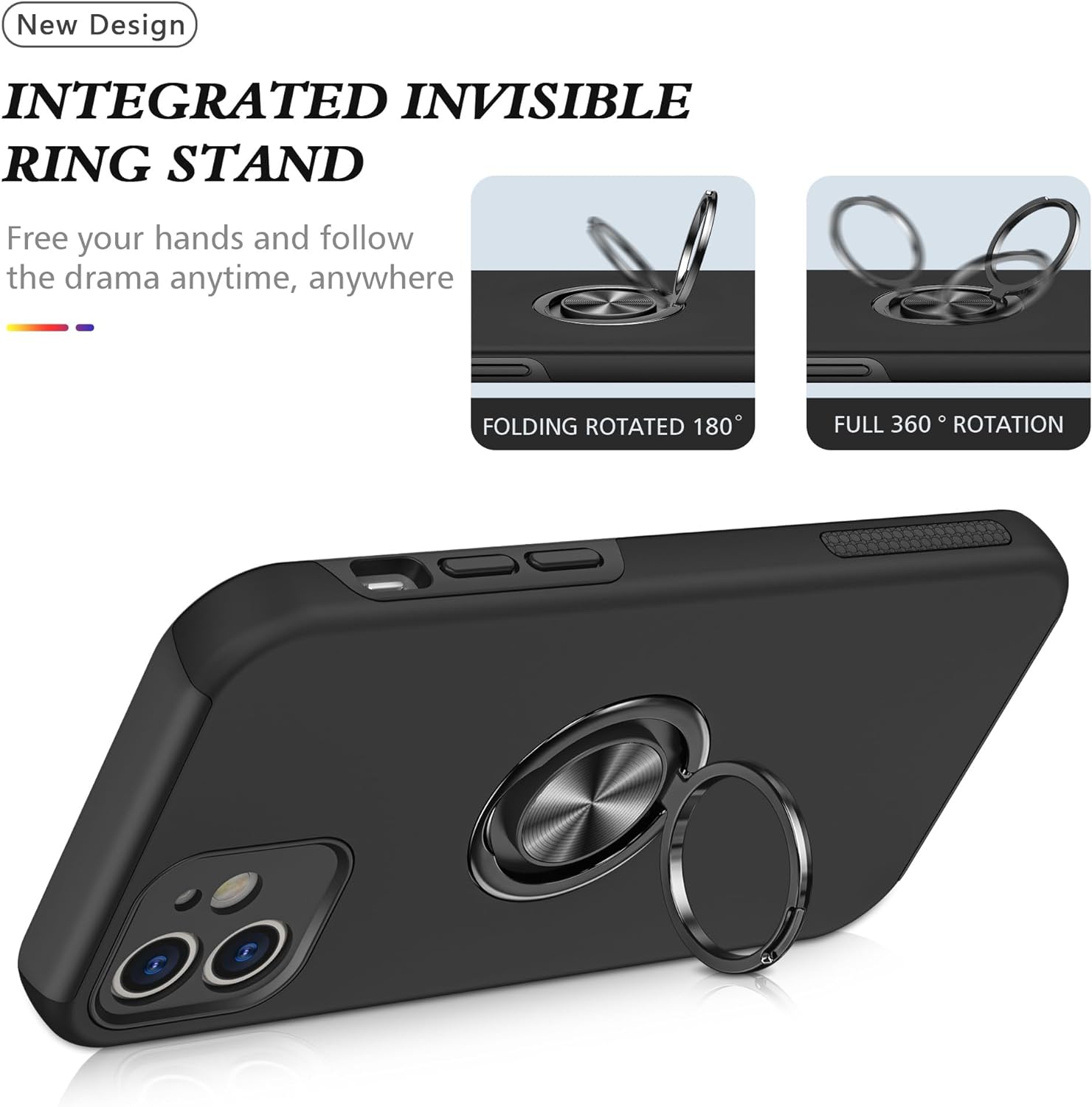 Coque hybride magnétique invisible pour iPhone 12 Mini Coque hybride magnétique invisible pour iPhone 12 Mini